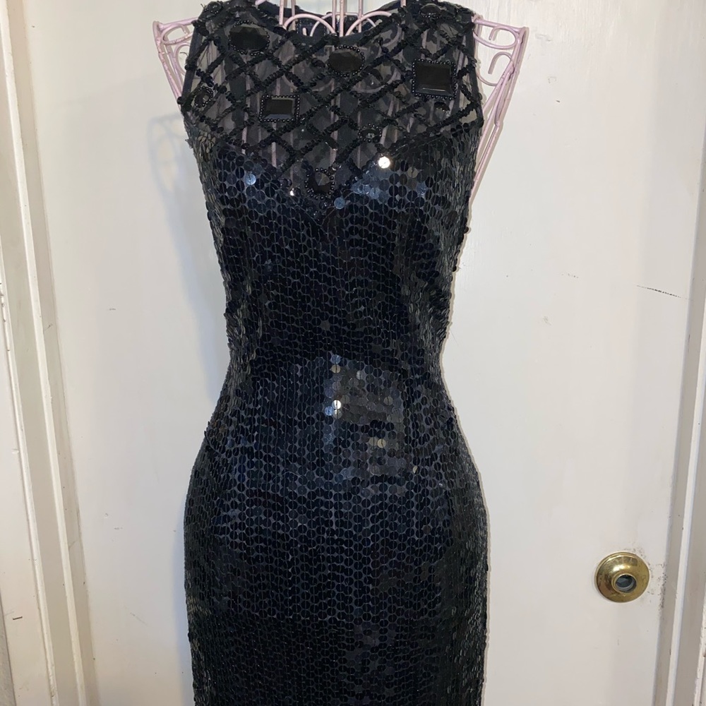 Sequin black dress